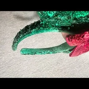 Disney Parks Retired Rare Christmas Green Sequined Holly Berry Minnie Ears Disney | Accessories | Disney Parks Retired Rare Christmas  main image 4